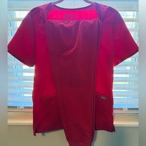 Figs Red Medical Scrub Set